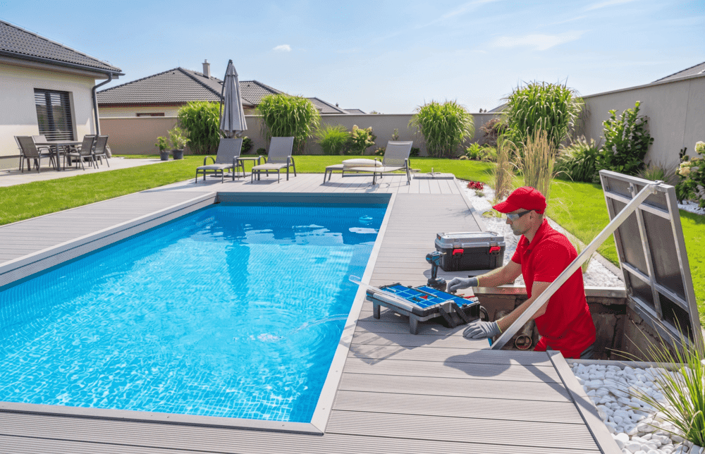 Tournée d'entretien de piscines avec relevés par bassin dans Terraxia
